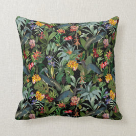 Vintager Blaue Herde Tropischer Dschungel Muster s Kissen