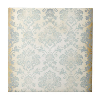 Vintager blauer Damast Fliese