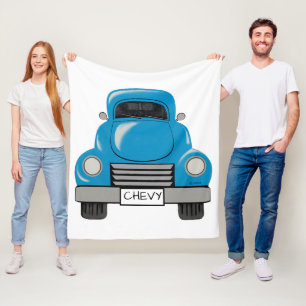 Vintager blauer LKW-personalisierte Decke