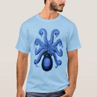 Vintager Blauer Oktopus 1 unter