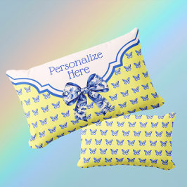 Vintager Blauer Schmetterlingsbock Personalisiert Lendenkissen