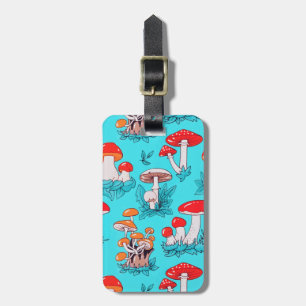 Vintager Blauwald Herbstpilz Gepäckanhänger