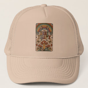 Vintager Bleibe-Tripy mit Hippie-Stil Musharuooms Truckerkappe