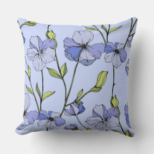 Vintager Blick auf den blauen Himmel Blume elegant Kissen