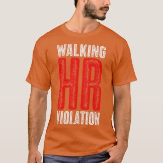 Vintager Blick beim Gehen gegen Personalverletzung T-Shirt