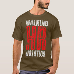 Vintager Blick beim Gehen gegen Personalverletzung T-Shirt