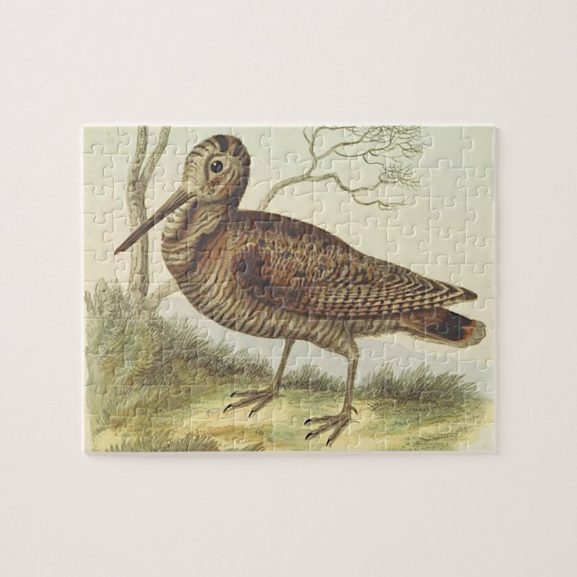Vintager Blick Stehender Vogelpuzzle Puzzle (Horizontal)