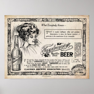 Vintager Blick Tannhaeuser Bier-Druck Poster