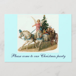 Vintager Blick Weihnachten Party Einladungen
