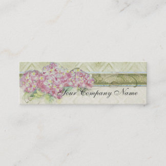 Vintager Blickblauer Hydrangea-Blumen-mit Mini Visitenkarte