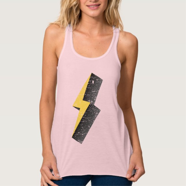 Vintager Blitzschlag Tank Top (Vorderseite)