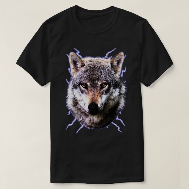 Vintager Blitzwolf der 90er T-Shirt (Design vorne)