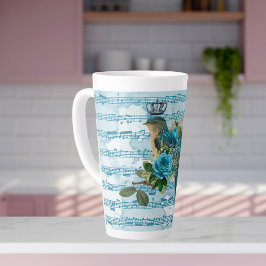 Vintager Blue Song Bird für Noten Milchtasse