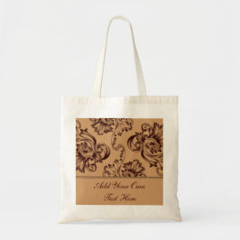 Vintager Blüh (Dunkelbraun) Tragetasche