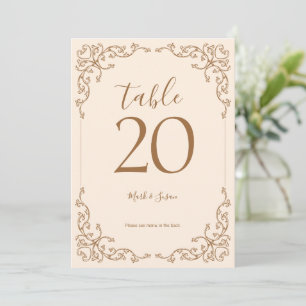 Vintager Blüh-Rahmen-Hochzeitstisch Programm