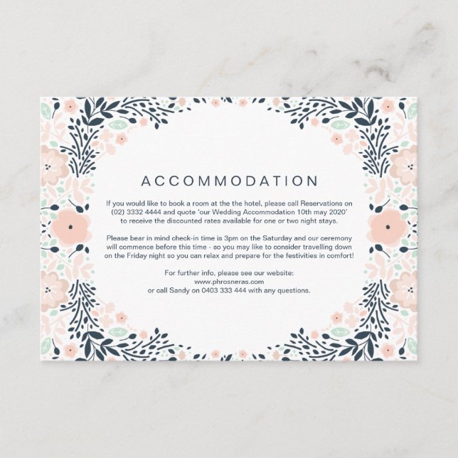 Vintager Blumenausweis für Mitternacht Begleitkarte (Vorderseite)