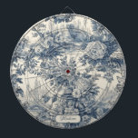 Vintager Blumenchic Blue Toile de jouy Monogram Dartscheibe<br><div class="desc">Elegantes Vintages Blue Toile de jouy Monogramm Dartboard. Schönes nahtloses Toile de jouy Muster Blau auf weißem Hintergrund. Die Toilabdrücke sind ein Alltagswut, ein elegantes und verziertes Vintages Jouy mit exotischen Damast-Mustern, einem lustigen Stil, der derzeit für Wohngestaltung, Kleidung, Handy und IPad Hüllen, Einladungen und vieles mehr anzieht. Das Design...</div>