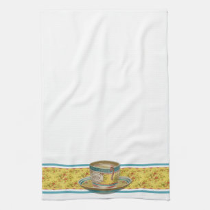Vintager Blumencoffee-Cup Handtuch