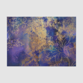 Vintager BlumenDamast Seidenpapier