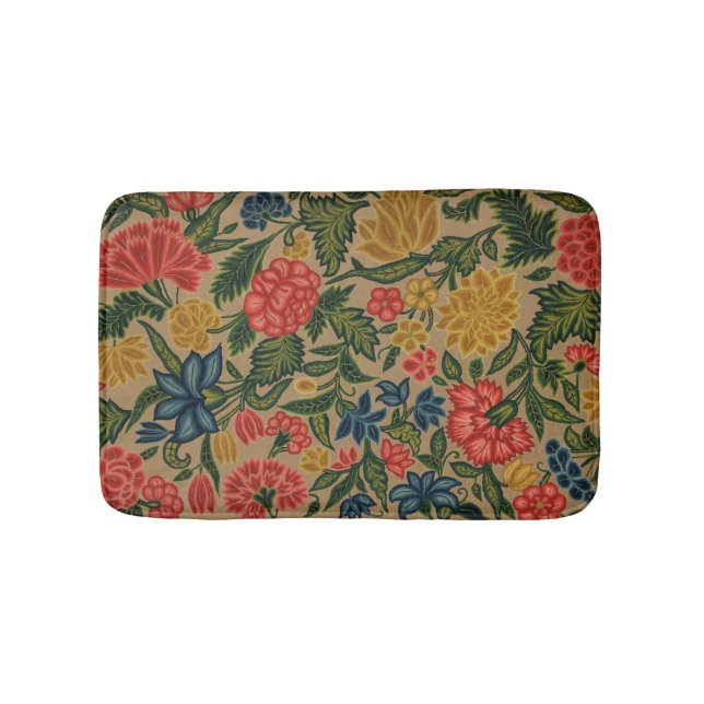 Vintager Blumendesigner Badematte (Vorderseite)