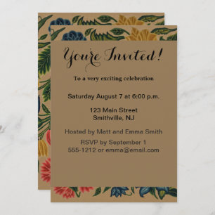 Vintager Blumendesigner Einladung