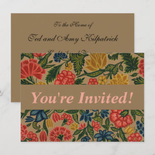 Vintager Blumendesigner Einladung