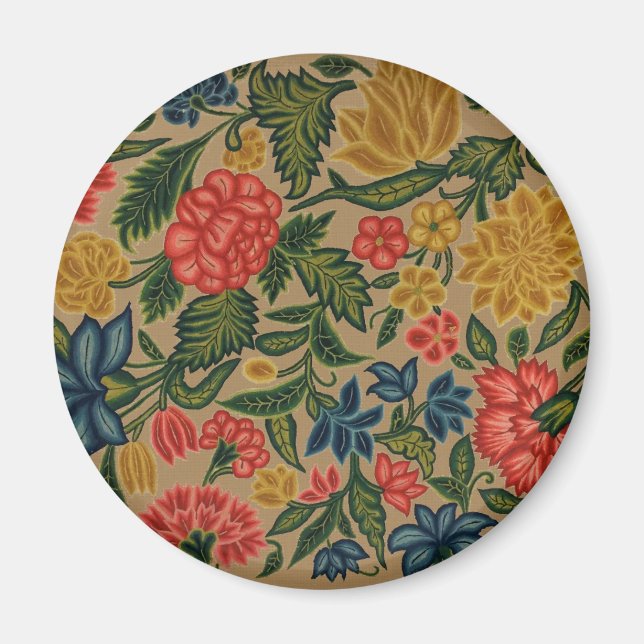 Vintager Blumendesigner Magnet (Vorne)