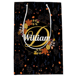 Vintager Blumenfall botanischer zeichn einzigartig Mittlere Geschenktüte