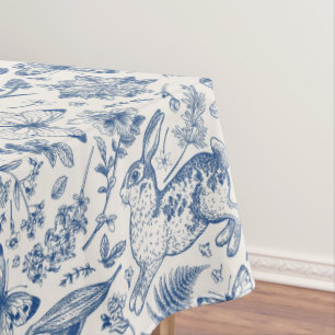 Vintager Blumengarten Bunny Butterfisch Ostern Tischdecke