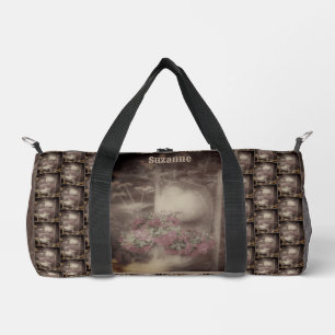 Vintager Blumengartenstuhl Personalisiert Duffle Bag