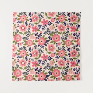 Vintager blumengeschmückter Hintergrund, göttlich Wandteppich