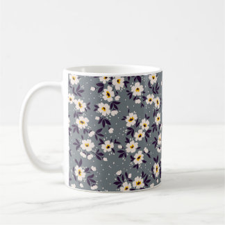 Vintager blumengeschmückter Hintergrund. Nahtlose Kaffeetasse