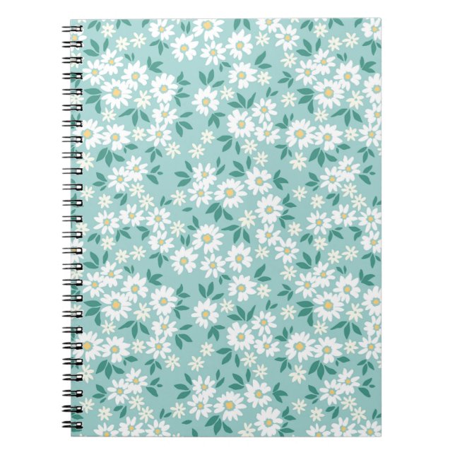 Vintager blumengeschmückter Hintergrund. Nahtloses Notizblock (Vorderseite)