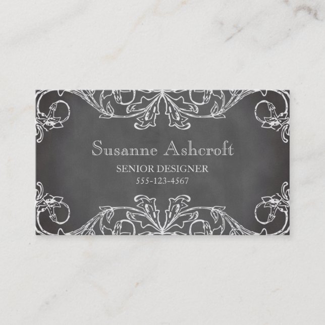 Vintager Blumengestalter Visitenkarte (Vorderseite)