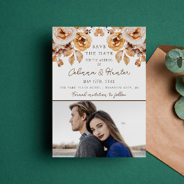 Vintager Blumenherbst Trockeneier-Blume Hochzeit Save The Date