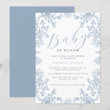 Vintager Blumenjungen Baby in Bloom Baby Dusche