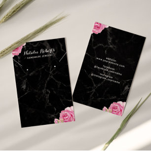 Vintager Blumenmarmorschmuck Ohrring Display