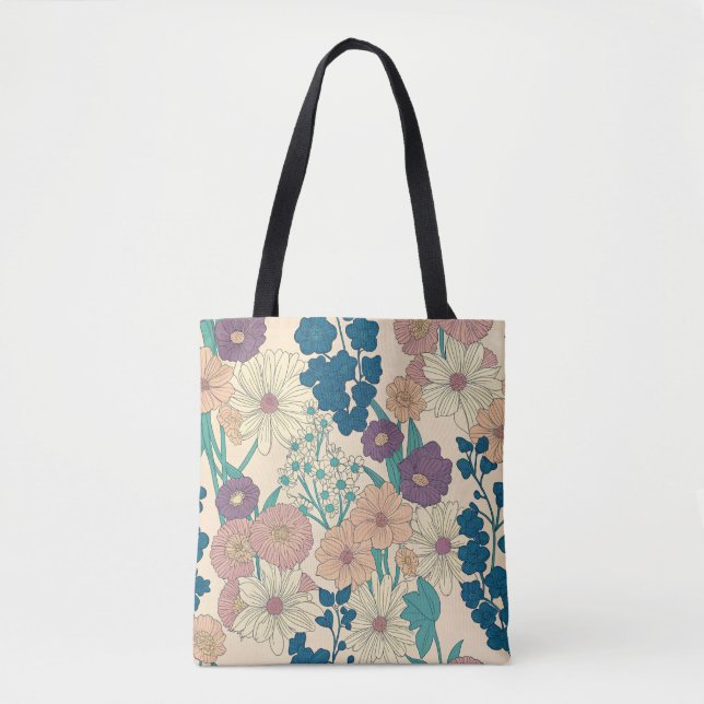 "Vintager Blumenmuster-Totbeutel" (Vorderseite)