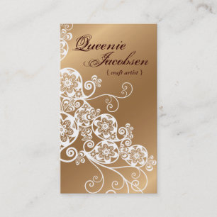 Vintager Blumenpaisley-Kunst-Deko Boho Chic Visitenkarte