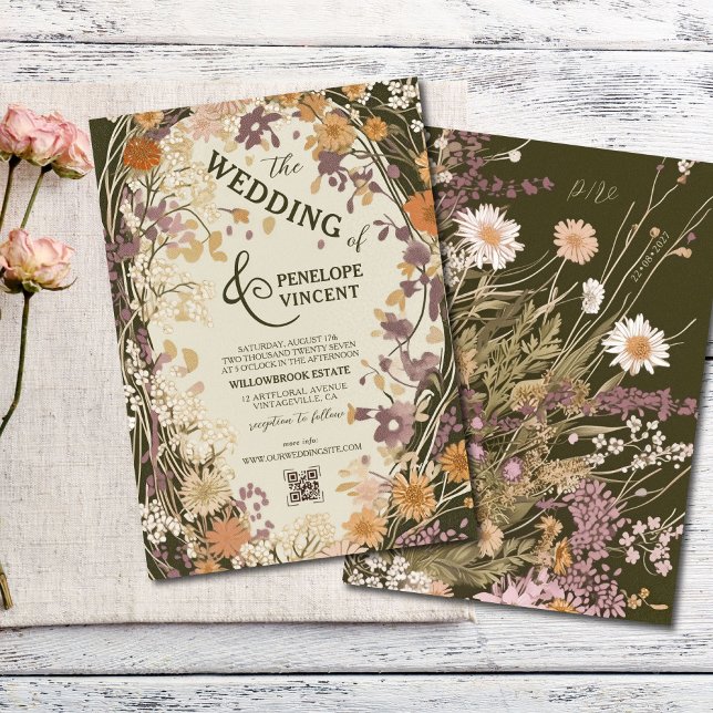 Vintager Blumenrahmen Einladung (Von Creator hochgeladen)