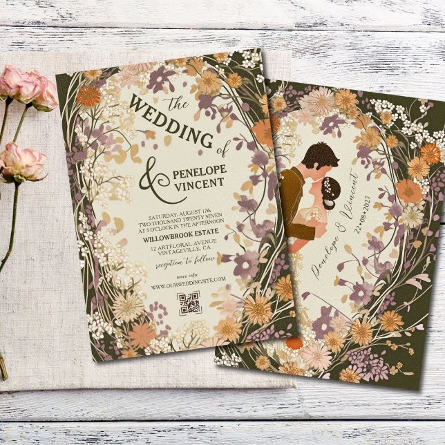 Vintager Blumenrahmen Einladung (Von Creator hochgeladen)