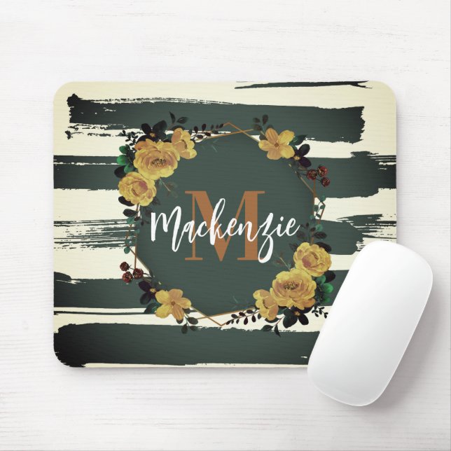 Vintager Blumenrahmen Mousepad (Mit Mouse)