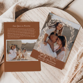 Vintager Blumenrahmen Real Fox 2 Foto Weihnachten Folien Feiertagskarte