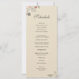 Vintager Blumenrand-Zeitplan Einladung