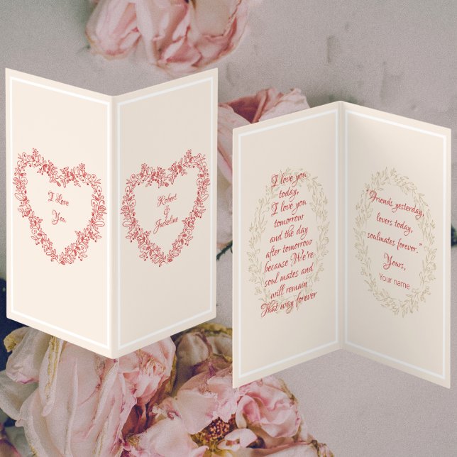 Vintager Blumenroter Liebe Herztag Valentinstag (Von Creator hochgeladen)