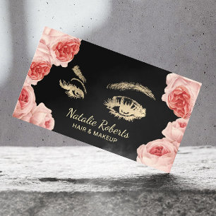 Vintager Blumensalon Visitenkarte