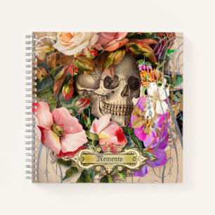 Vintager Blumenschmuck Notizbuch