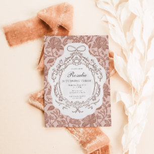 Vintager Blumenschwund zum Geburtstag Einladung