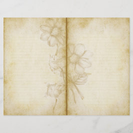 Vintager Blumenstil-Zeitschrift