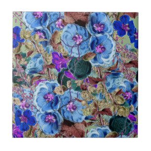 Vintager Blumenstrauch Fliese